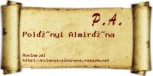 Polányi Almiréna névjegykártya